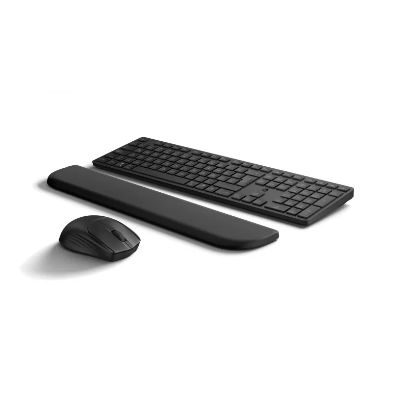 Tastatur- und Maus-Set HP Multi-Device USB/Bluetooth PR585C mit Handballenauflage, schwarz, Maus inklusive