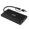 Lindy 43430 Videokabel-Adapter 0,11 m USB Type-C 2 x HDMI Schwarz