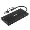 Lindy 43430 Videokabel-Adapter 0,11 m USB Type-C 2 x HDMI Schwarz