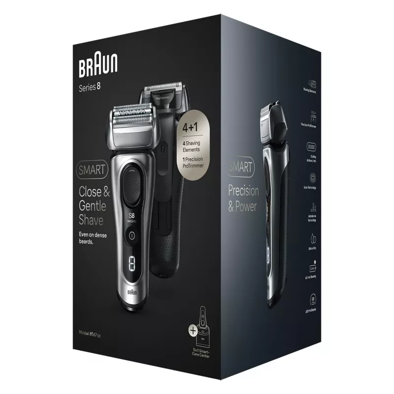 Elektrorasierer BRAUN Series 8 8567cc System nass & trocken mit Reinigungs- und Ladestation