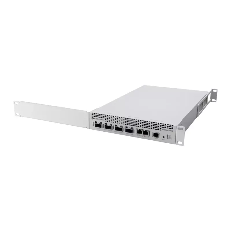Netzwerk-Switch MikroTik CRS804-4DDQ-HRM — 10G Ethernet RJ-45 2 Ports, Konsole RJ-45, grau