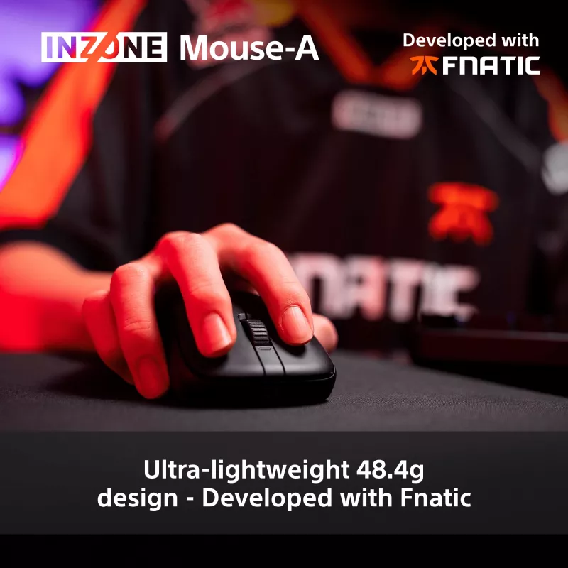 Kabellose Gaming-Maus Sony INZONE Rechtshändig RF Optisch 30000 DPI, 70G Beschleunigung, Rad-Scrollen