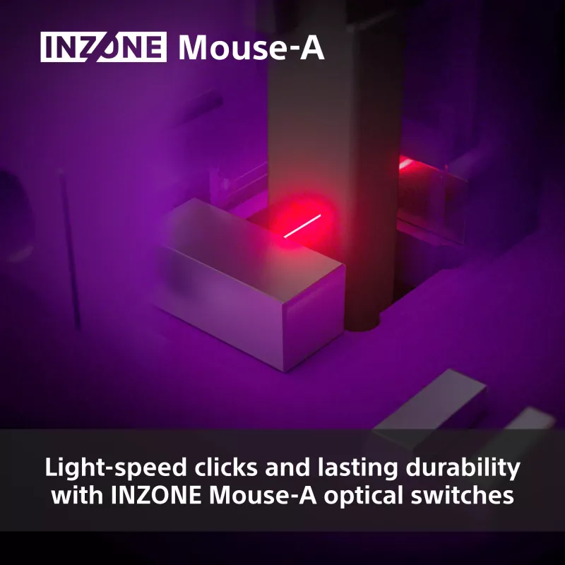 Kabellose Gaming-Maus Sony INZONE Rechtshändig RF Optisch 30000 DPI, 70G Beschleunigung, Rad-Scrollen