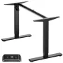 Standing desk frame ONKRON WDF221E-B, electric 2-leg, adjustable 71–118 cm, 70 kg capacity, Schwarz