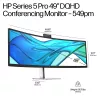 HP Series 5 Pro 49 Zoll DQHD Konferenzmonitor - 549pm, 124,5 cm (49 Zoll), 5120 x 1440 Pixel, Dual QHD, LCD, 5 ms, Schwarz