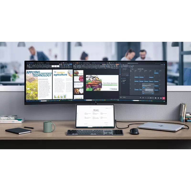 HP Series 5 Pro 49 Zoll DQHD Konferenzmonitor - 549pm, 124,5 cm (49 Zoll), 5120 x 1440 Pixel, Dual QHD, LCD, 5 ms, Schwarz