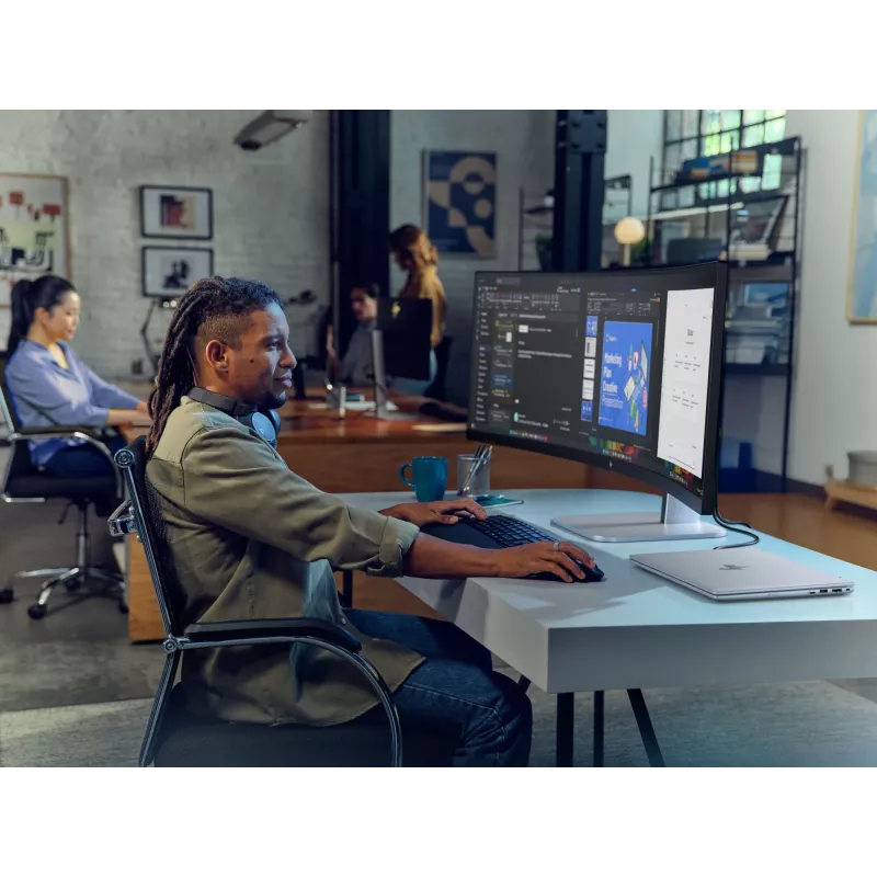 HP Series 5 Pro 49 Zoll DQHD Konferenzmonitor - 549pm, 124,5 cm (49 Zoll), 5120 x 1440 Pixel, Dual QHD, LCD, 5 ms, Schwarz