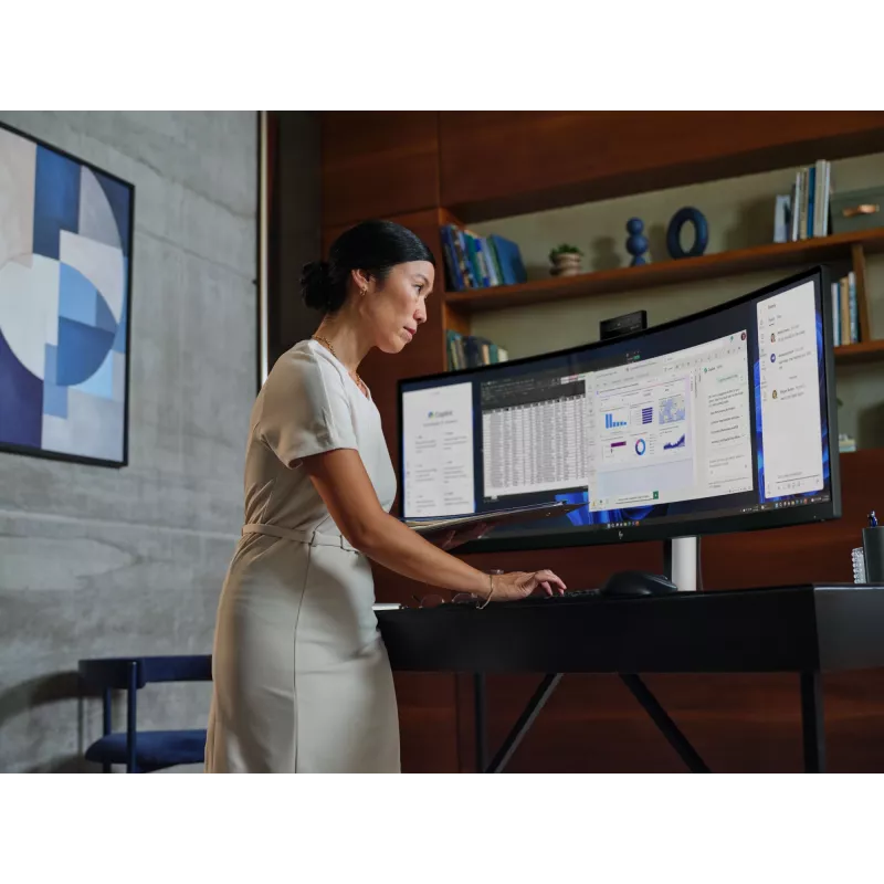 HP Series 5 Pro 49 Zoll DQHD Konferenzmonitor - 549pm, 124,5 cm (49 Zoll), 5120 x 1440 Pixel, Dual QHD, LCD, 5 ms, Schwarz