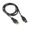 LANBERG USB-A auf USB-A Kabel 2.0, Stecker auf Buchse, 1,8 m, schwarz