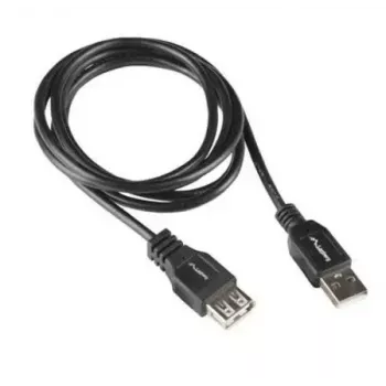 LANBERG USB-A auf USB-A Kabel 2.0, Stecker auf Buchse, 1,8 m, schwarz