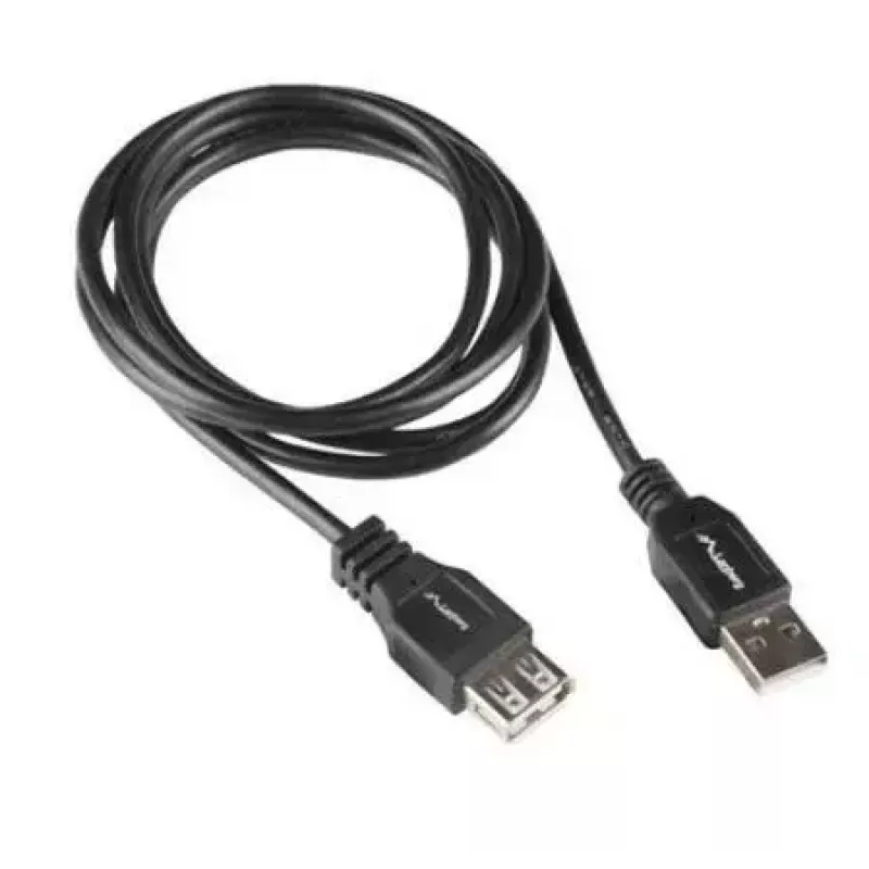 LANBERG USB-A auf USB-A Kabel 2.0, Stecker auf Buchse, 1,8 m, schwarz