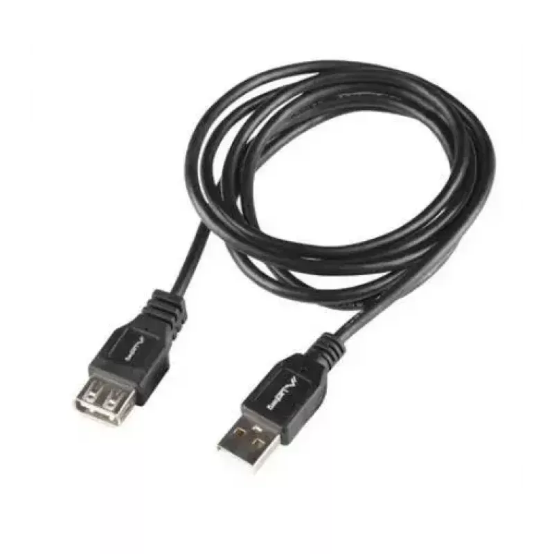 LANBERG USB-A auf USB-A Kabel 2.0, Stecker auf Buchse, 1,8 m, schwarz
