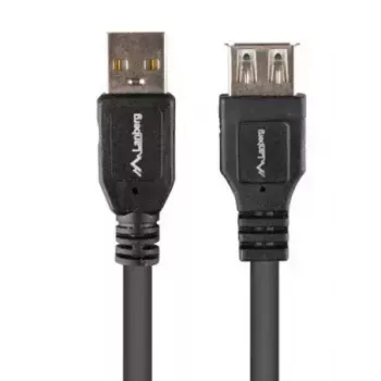 LANBERG USB-A auf USB-A Kabel 2.0, Stecker auf Buchse, 1,8 m, schwarz