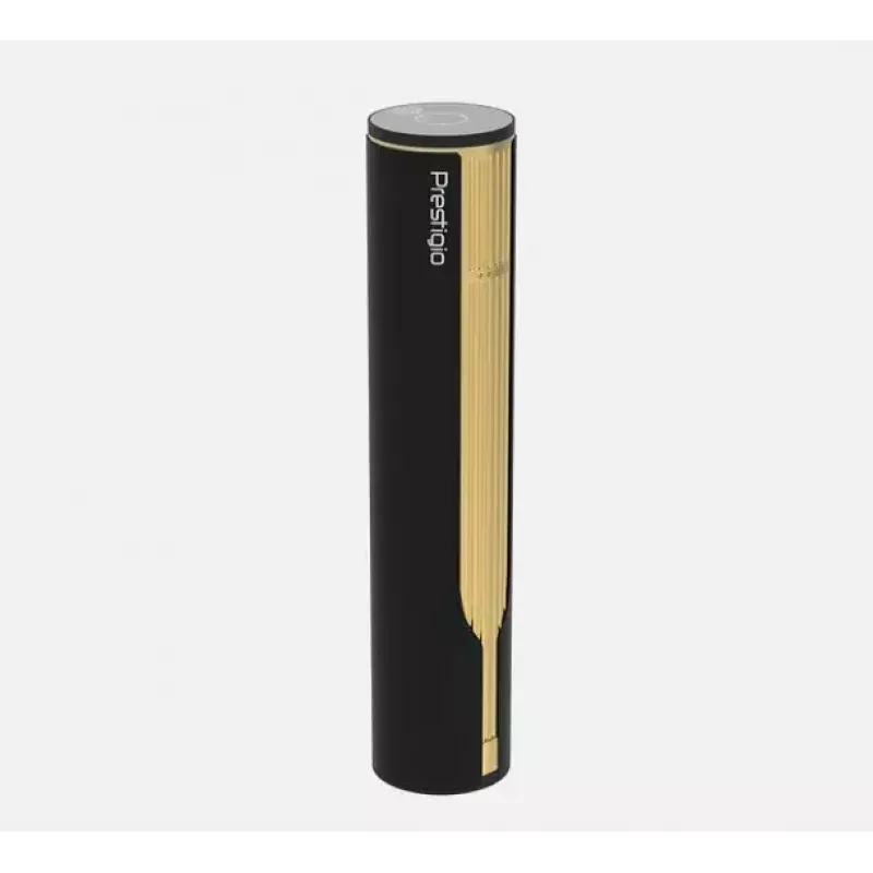 Elektrischer Weinöffner Prestigio PWO104GD, Schwarz/Gold, Höhe 228 mm, Gewicht 350 g