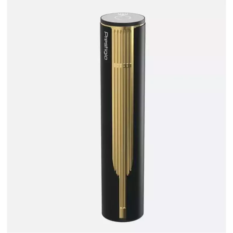 Elektrischer Weinöffner Prestigio PWO104GD, Schwarz/Gold, Höhe 228 mm, Gewicht 350 g