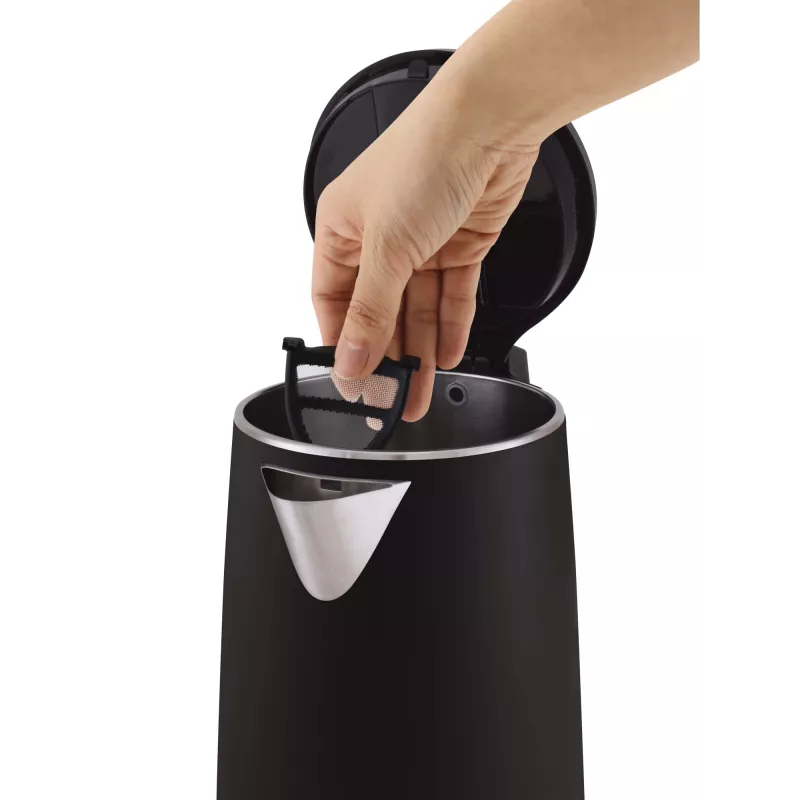 Tefal KO3718 elektrischer Wasserkocher 1,5 L 2400 W Schwarz, Edelstahl