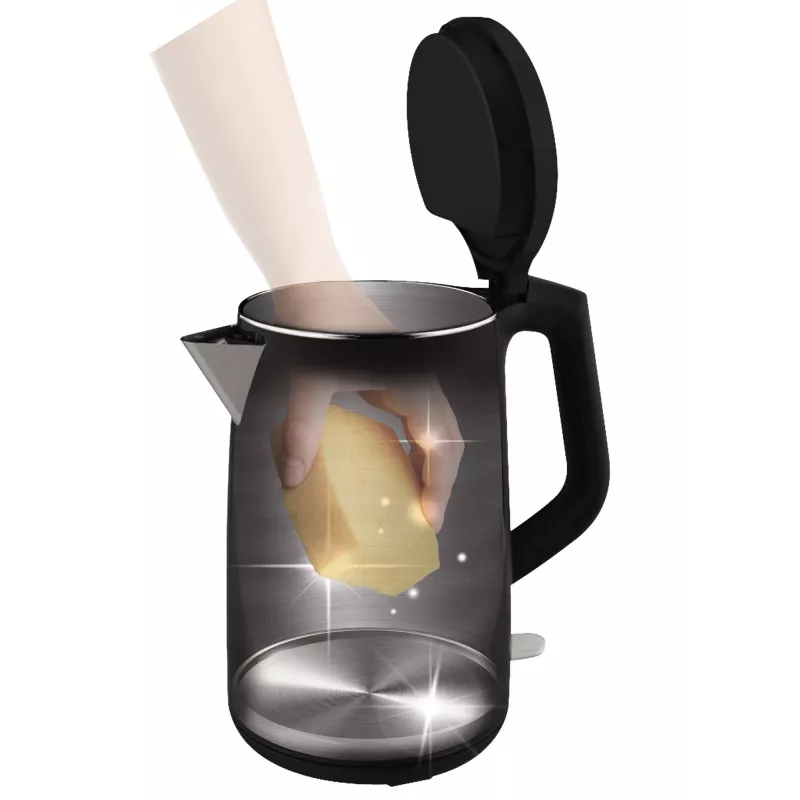 Tefal KO3718 elektrischer Wasserkocher 1,5 L 2400 W Schwarz, Edelstahl