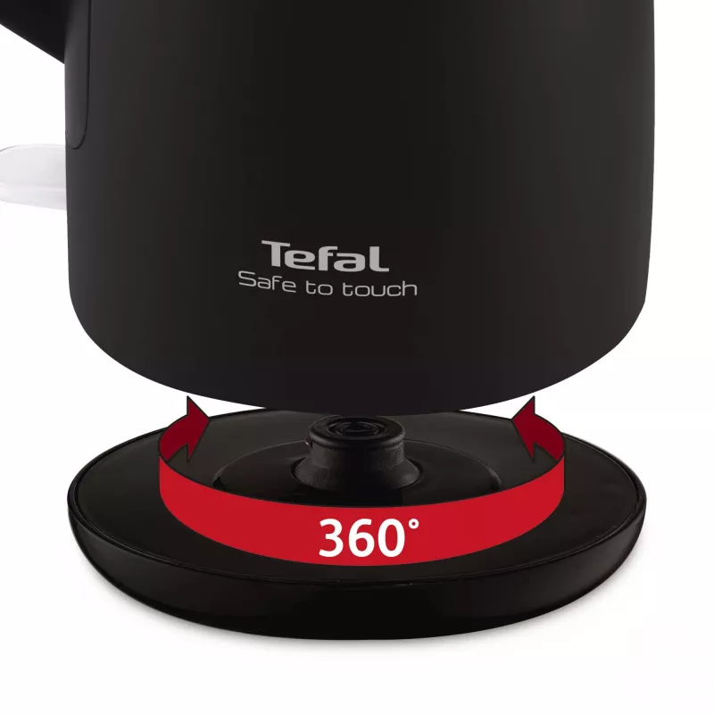 Tefal KO3718 elektrischer Wasserkocher 1,5 L 2400 W Schwarz, Edelstahl