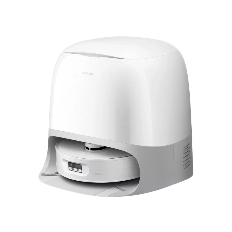 Roborock Staubsaugerroboter Qrevo Curv 2 Flow – Staubbeutel, 0,325 l, Li-Ion 5200 mAh, 240 min, weiß