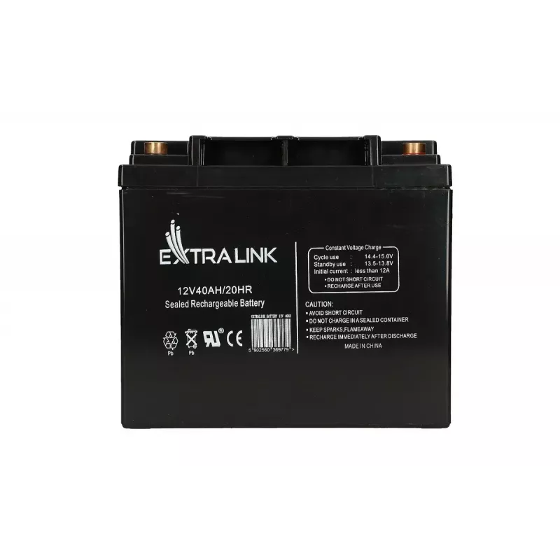 Extralink AGM verschlossene Blei-Säure-Batterie 12V 40Ah wartungsfrei, VRLA, 12,2 kg
