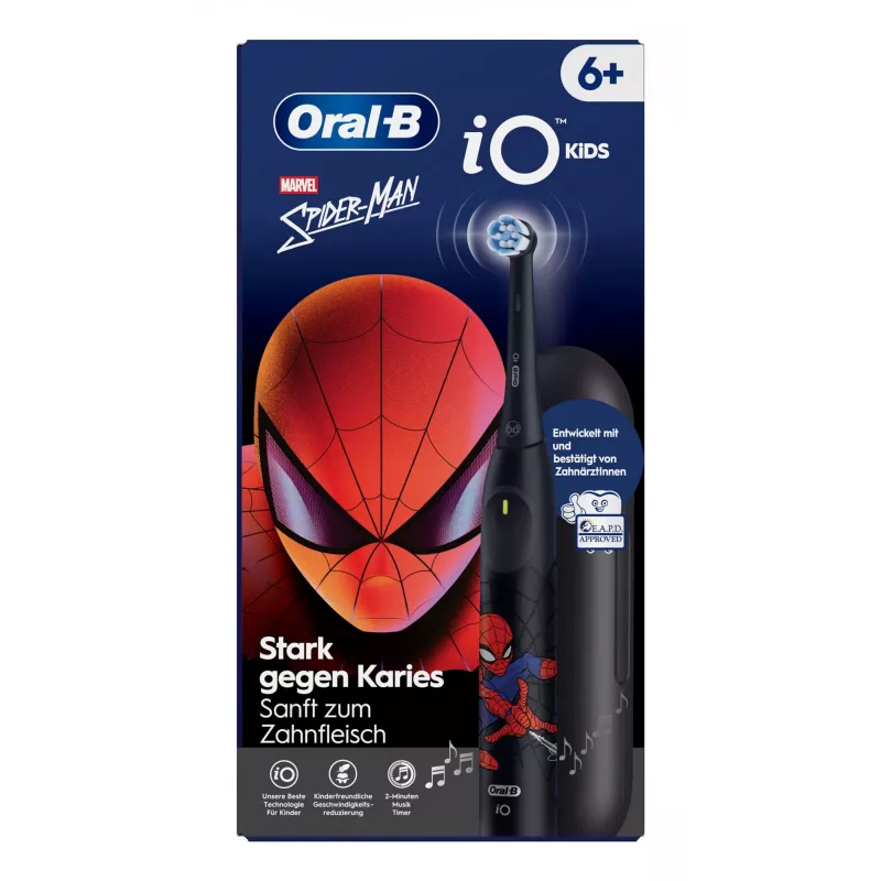 Oral-B iO Kids Spiderman Elektrische Kinderzahnbürste Schwarz