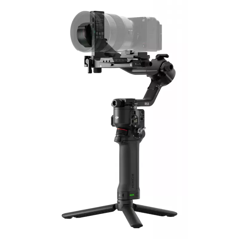 Kamerastabilisator DJI RS 5 — Aluminium, schwarz, 30 h Betriebsdauer, 1,46 kg