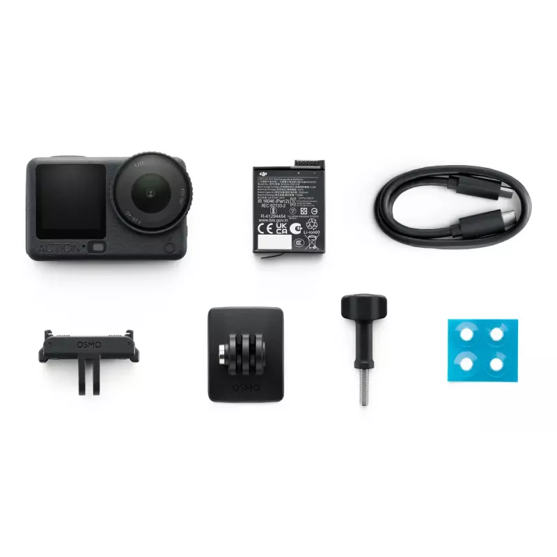 Action-Kamera DJI Osmo Action 6 Standard Combo — 38 MP CMOS, 4K Ultra HD, 155° Sichtfeld, 2-fach Digitalzoom
