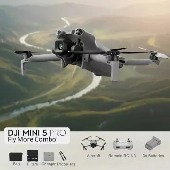 DJI MINI 5 PRO Fly More Combo (RC-N3) leichte 249g Drohne mit 50MP Sensor, Lidar, 3x Akkus, Fernsteuerung