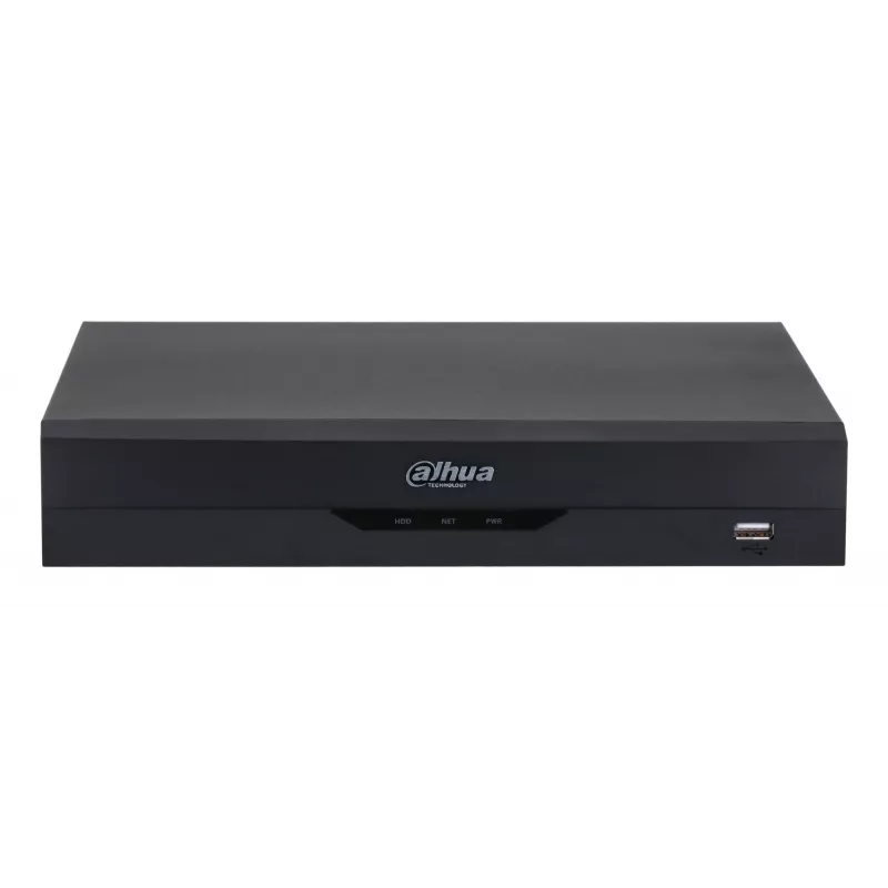 Digitaler Videorekorder DAHUA XVR5108HS-4KL-I3/T — 8-Kanal-DVR, H.265/H.264, SATA bis zu 16 TB, Gigabit Ethernet, 12 V DC, Schwarz