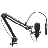 Podcast-Mikrofon TRUST GXT 270 Emita II+ — Kondensator-USB, kabelgebunden, Metallgehäuse, schwarz, 2,5 m Kabel