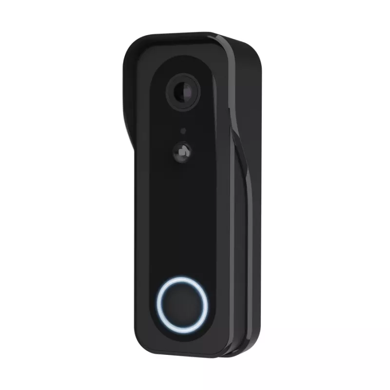 Video-Türsprechanlage TRUST DOORCAM-3000 Schwarz, 3 MP, Wi‑Fi 2,4 GHz, MicroSD bis zu 256 GB, Batterie/USB (8–24 V)