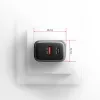 Wandladegerät AXAGON ACU-PQ67D, 67W, USB-C PD3.0 + USB-A QC4+, 2 Ausgänge, LCD-Anzeige, 100–240V