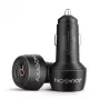 Auto-Ladegerät AXAGON PWC-PQ48, 48 W, USB-C (PD3.0) + USB-A (QC4+), Eingang 12–24 V, Schwarz