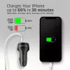 Auto-Ladegerät AXAGON PWC-PQ48, 48 W, USB-C (PD3.0) + USB-A (QC4+), Eingang 12–24 V, Schwarz
