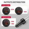 Auto-Ladegerät AXAGON PWC-PQ48, 48 W, USB-C (PD3.0) + USB-A (QC4+), Eingang 12–24 V, Schwarz