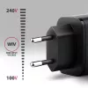 Netzteil AXAGON ACU-PQ67, 67W, PD3.0 + QC4+, 1x USB-C + 1x USB-A, 100–240V, grau/schwarz