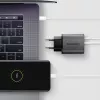Netzteil AXAGON ACU-PQ67, 67W, PD3.0 + QC4+, 1x USB-C + 1x USB-A, 100–240V, grau/schwarz