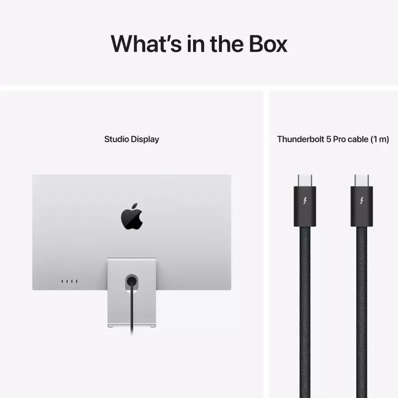 Monitor Apple Studio Display 27 Zoll 5K (5120×2880) LED, Standardglas, VESA-Halterung, Silber