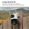 IP-Sicherheitskamera IMOU Cruiser Dual 2C 4G Turret Outdoor 2304×1296 3,6-mm-Objektiv Decken-/Wandmontage