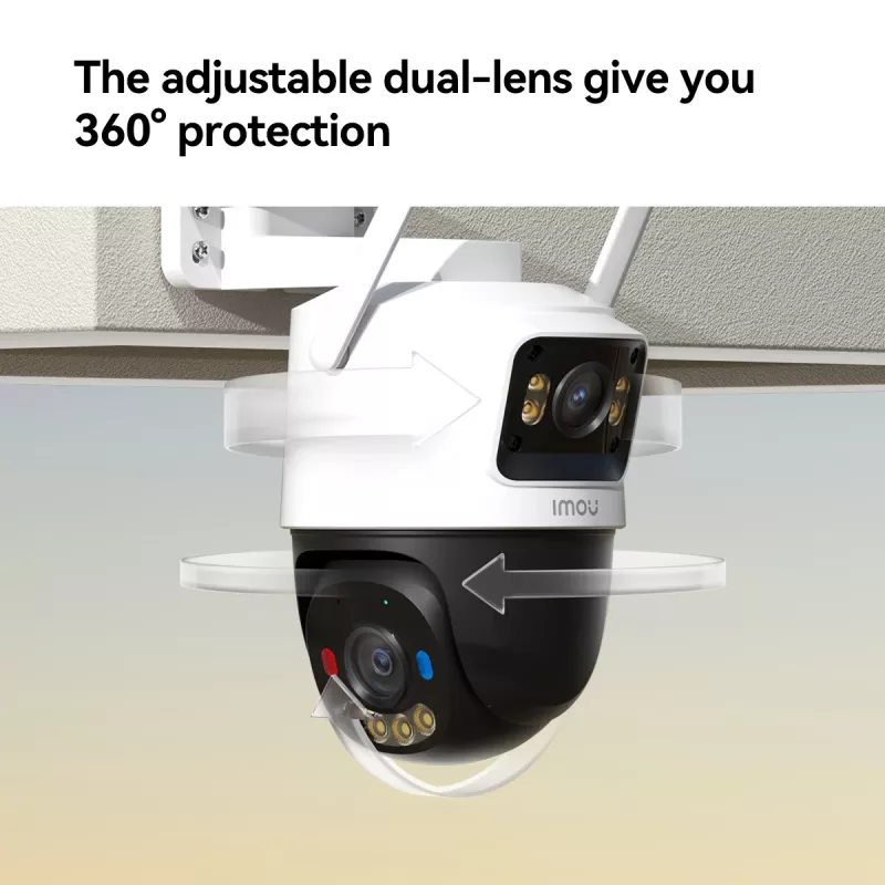 IP-Sicherheitskamera IMOU Cruiser Dual 2C 4G Turret Outdoor 2304×1296 3,6-mm-Objektiv Decken-/Wandmontage