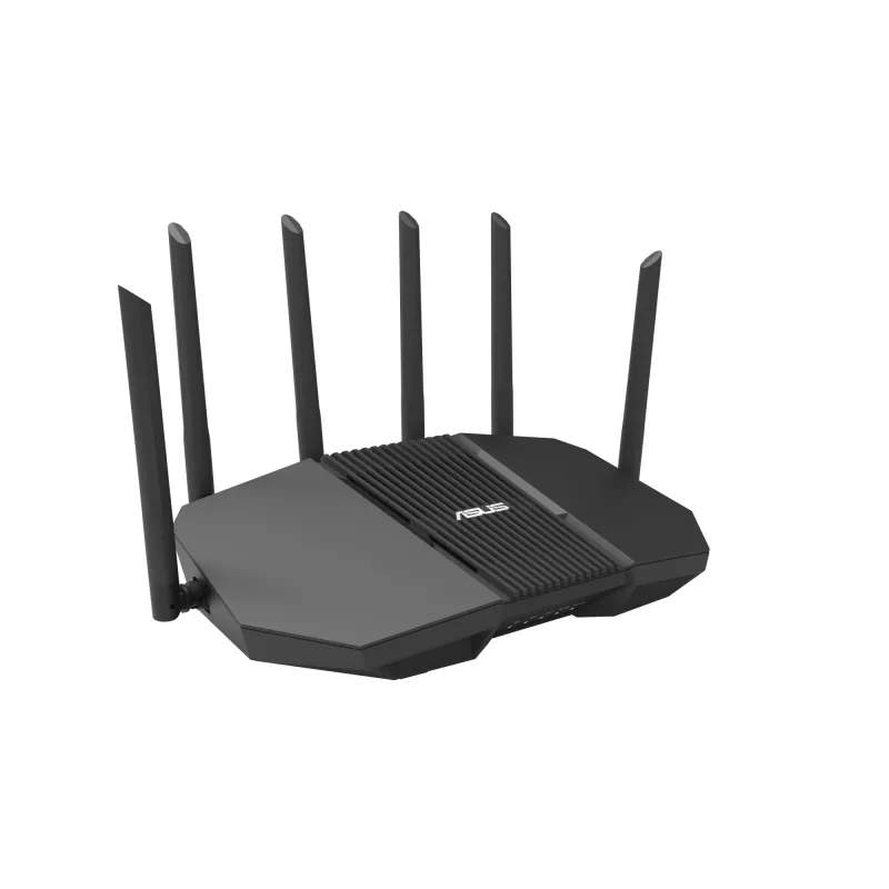 Tabletop-Router ASUS RT-BE90U BE9400 AiMesh — Tri-Band Wi‑Fi 7 (2,4/5/6 GHz), 9400 Mbit/s, 2,5 Gigabit Ethernet, 4× RJ‑45 LAN, USB, Schwarz
