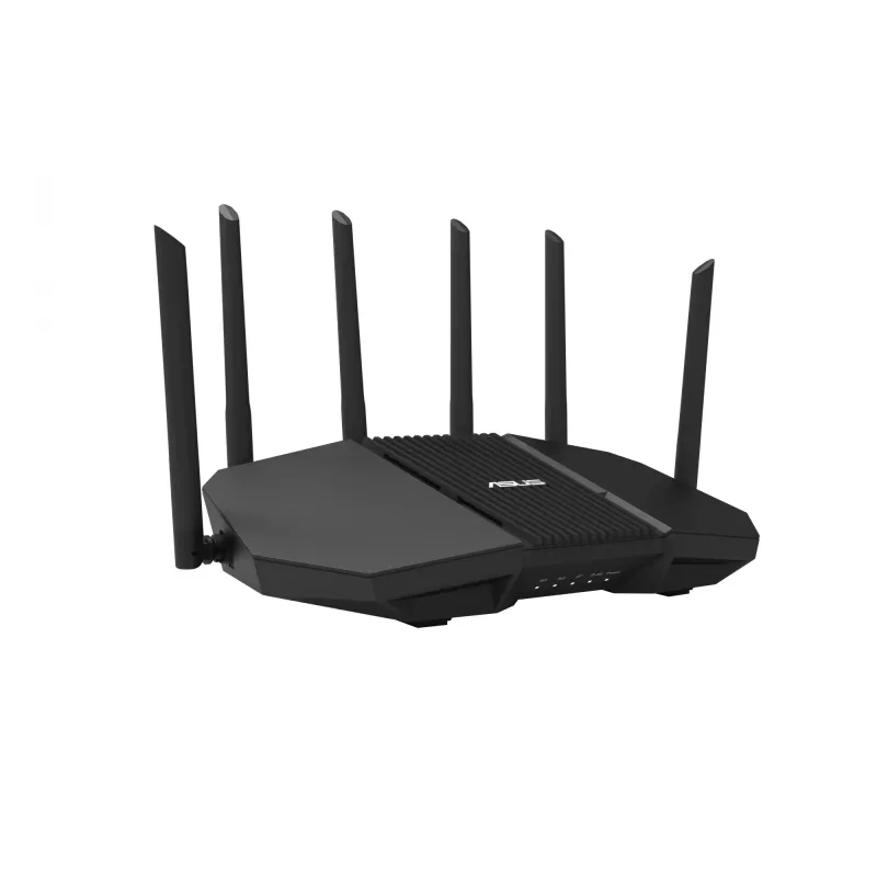 Tabletop-Router ASUS RT-BE90U BE9400 AiMesh — Tri-Band Wi‑Fi 7 (2,4/5/6 GHz), 9400 Mbit/s, 2,5 Gigabit Ethernet, 4× RJ‑45 LAN, USB, Schwarz
