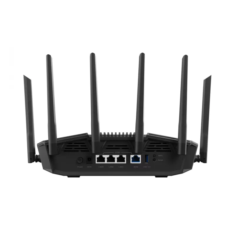 Tabletop-Router ASUS RT-BE90U BE9400 AiMesh — Tri-Band Wi‑Fi 7 (2,4/5/6 GHz), 9400 Mbit/s, 2,5 Gigabit Ethernet, 4× RJ‑45 LAN, USB, Schwarz