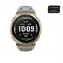 Smartwatch Amazfit T-rex 3 Pro 44 mm, 1,32 Zoll AMOLED 466×466, 16 GB, 64 MB RAM, GPS, Wi‑Fi, wasserdicht bis 45 m, Goldgehäuse, Graues Silikonarmband