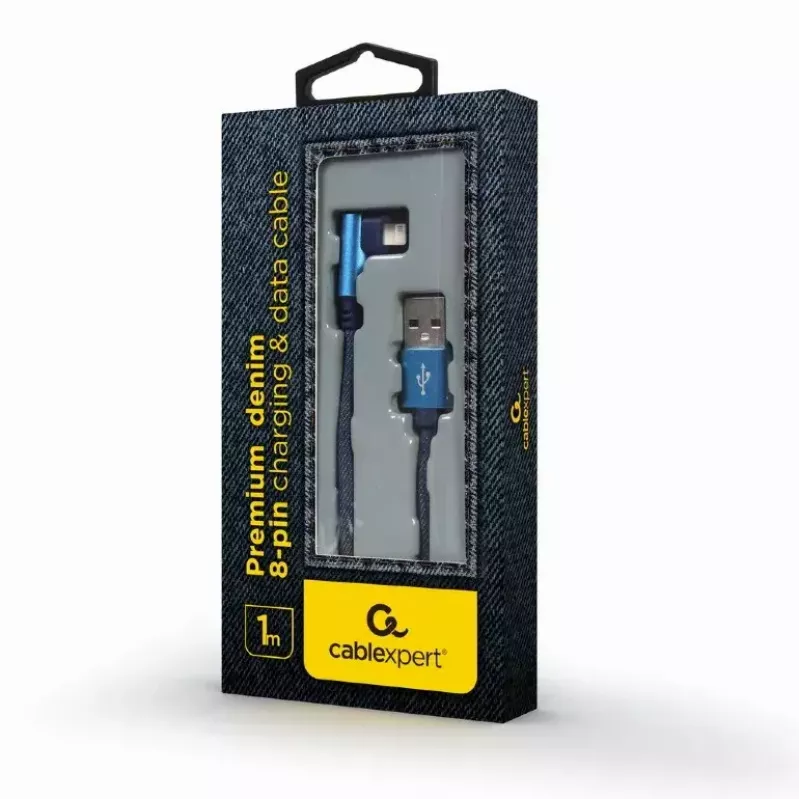 USB 2.0 Datenkabel Gembird CC-USB2J-AMLML-1M-BL — USB A auf Micro-USB B/Lightning, 1 m, Blau/Schwarz