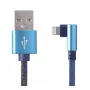 USB 2.0 Datenkabel Gembird CC-USB2J-AMLML-1M-BL — USB A auf Micro-USB B/Lightning, 1 m, Blau/Schwarz
