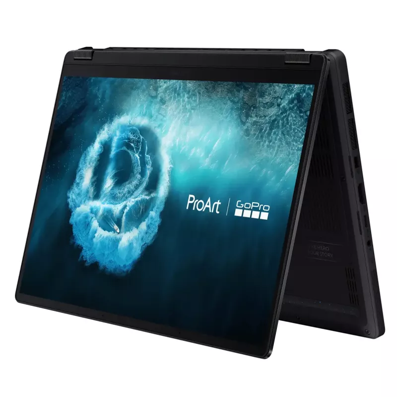 Convertible 2-in-1 Laptop ASUS ProArt PX13 HN7306EAC GoPro Edition — AMD Ryzen AI Max+ 395, 3 GHz, 13,3 Zoll 3K Touch, 128 GB LPDDR5x, 1 TB SSD, Windows 11 Pro, Schwarz