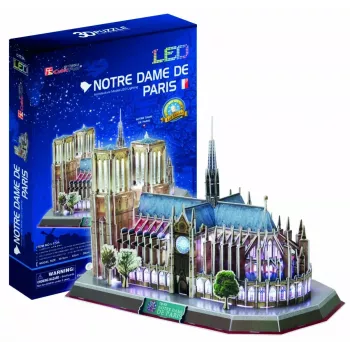 3D Puzzle CubicFun Notre Dame (Licht) — Modell DA-20509, leichte beleuchtete Ausgabe