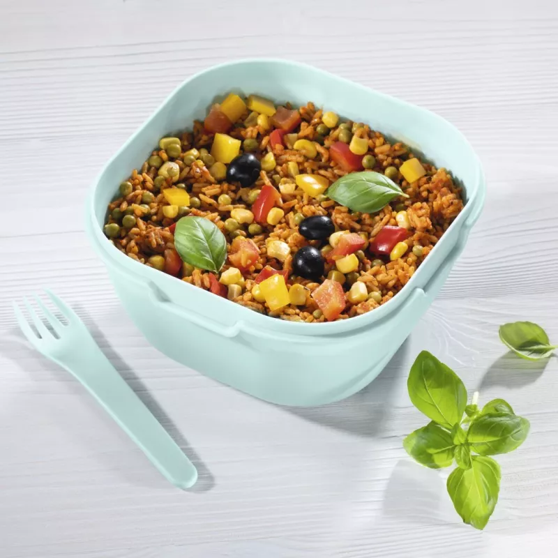 Hama 00181585 Lunchbox Lunchbehälter 1,7 l Polypropylen (PP), Silikon Grau, Hellblau 1 Stk.