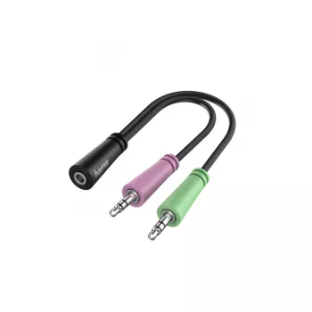 Hama 00200351 Audiokabel 0,15 m 3,5 mm TRS 2 x 3,5 mm Schwarz